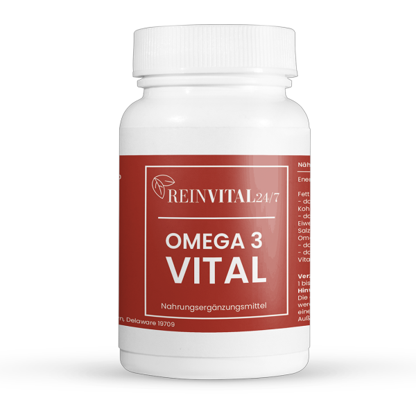 Omega 3 Vital dient zur Aufrechterhaltung eines normalen Cholesterinspiegel im Blut und zur Versorgung der Augen, des Gehirns und des Herzens...